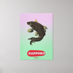 Toile Sapporo Japon affiche touristique de style Vintage