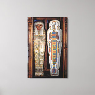 Toile Sarcophage égyptien couvert de hiéroglyphes (p