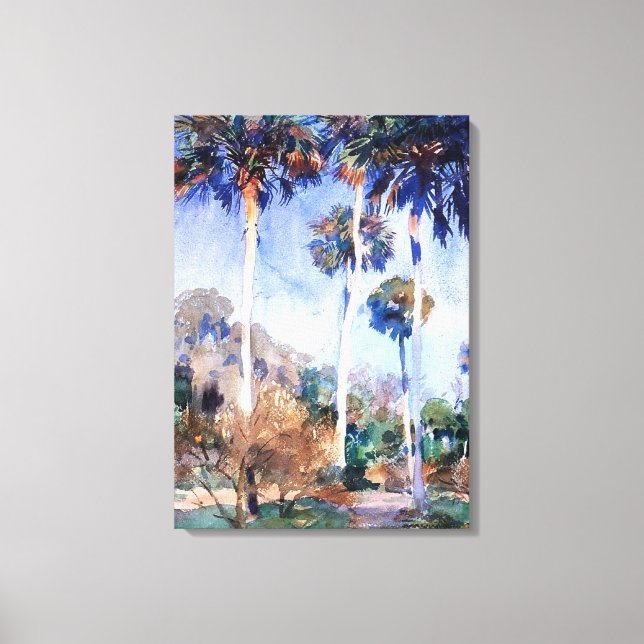 Toile Sargent - Palms, une peinture de John Singer Sarge (Recto)