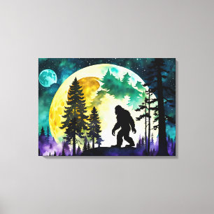 Toile Sasquatch pleine lune
