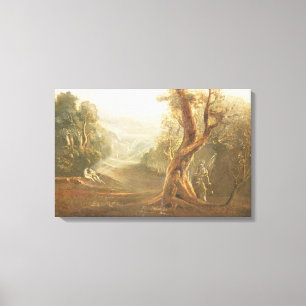 Toile Satan contemplant Adam et Ève dans le paradis, de