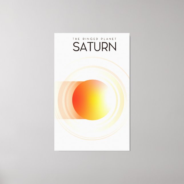 Toile Saturne - La planète à anneaux Art spatial. (Recto)