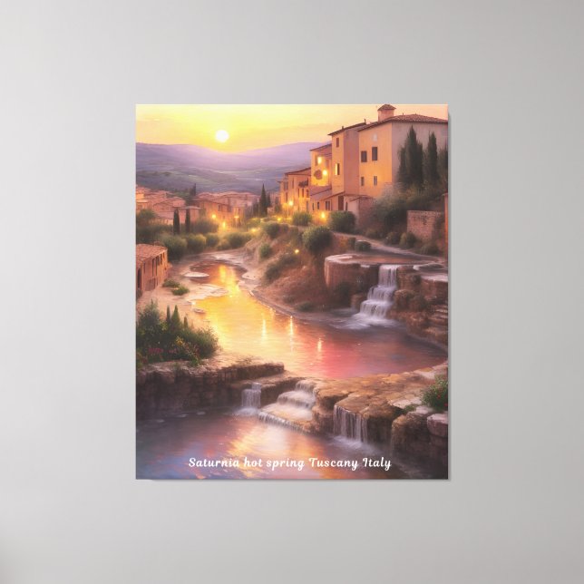 Toile Saturnia Hot Springs Toscane Italie Sunset (Recto)