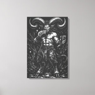 Toile Satyre d'hiver cornu — par BurnsInHell