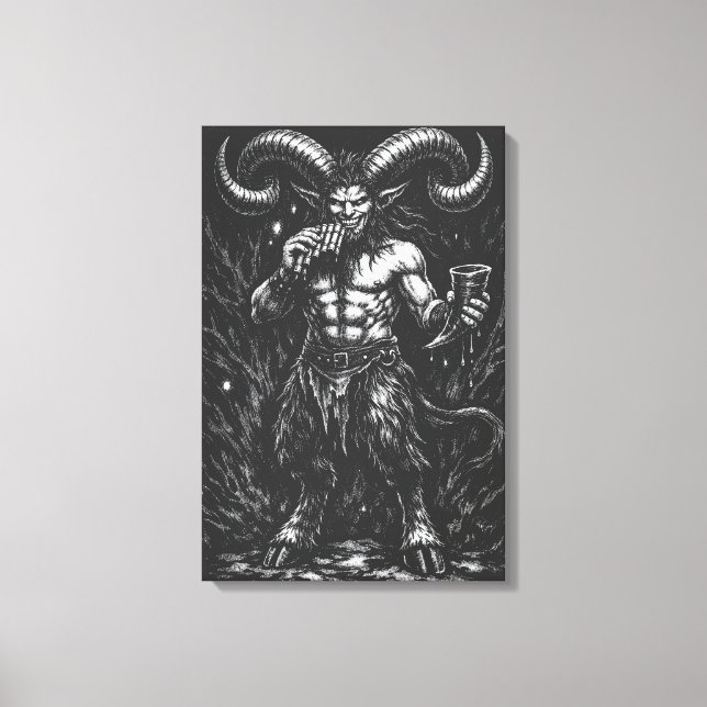 Toile Satyre d'hiver cornu — par BurnsInHell (Recto)