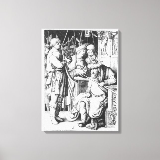 Toile Saul Écouter David Jouer la harpe (Recto)