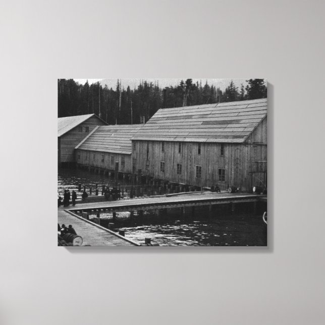 Toile Saumon Cannery près de Ketchikan, Alaska (Recto)