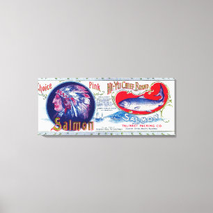 Toile Saumon en chef Can Étiquette Hi-Yu