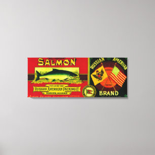 Toile Saumon russe américain Can LabelKarluk, AK