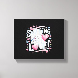 Toile Saupoudrer pour l'amour ! Chien