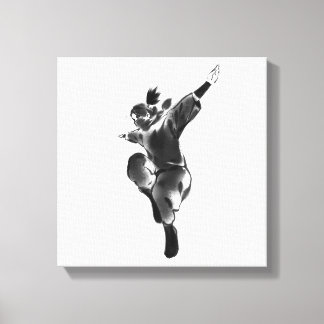 Toile Saut de liberté – Silhouette dynamique minimaliste
