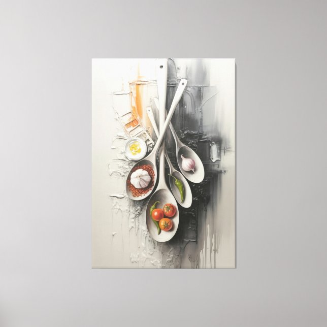 Toile Saveurs Suspendues dans le Silence (Recto)