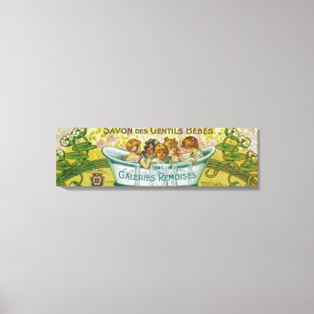 Toile Savon Des Gentils Étiquette de savon Bebes (Recto)