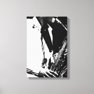 Toile Saxophone 11 x 16,5 (27,5 x 41,25 cm) waccn