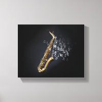 Saxophone avec notes musicales sortis de la cloche