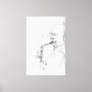 Toile Saxophoniste artistique -