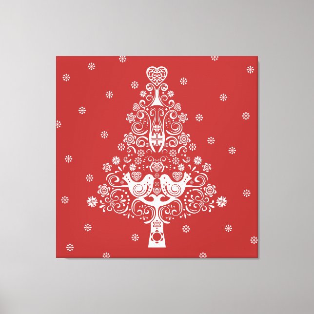 Toile Scandinave nordique Arbre de Noël Magie (Recto)