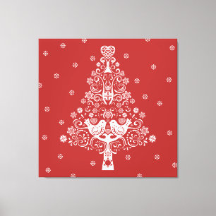 Toile Scandinave nordique Arbre de Noël Magie