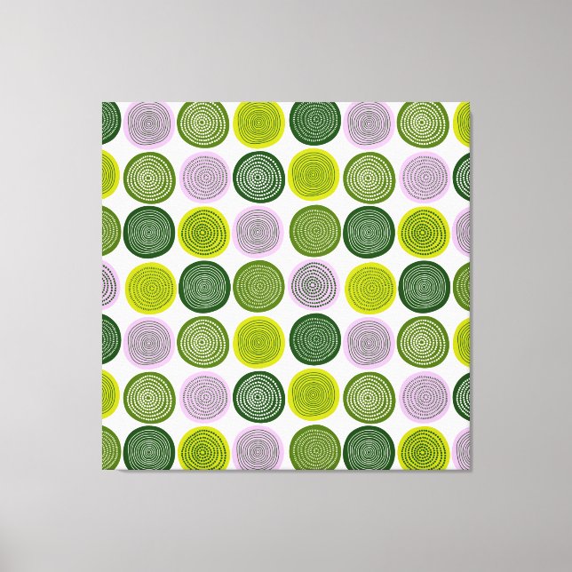 Toile Scandinavian Circle Dots Mandala Pattern 2 (Recto)