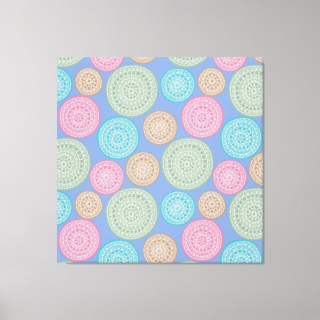 Toile Scandinavian Flower Mandalas Pattern 1 (Recto)