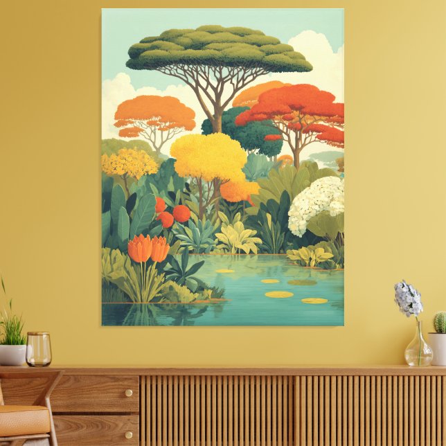 Toile Scène animée de la Jungle Safari (Insitu(Salon))