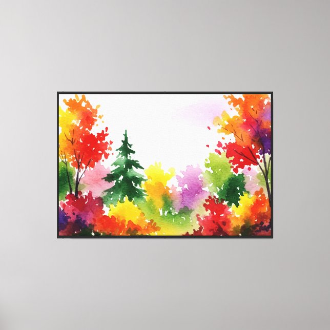 Toile Scène automnale colorée (Recto)
