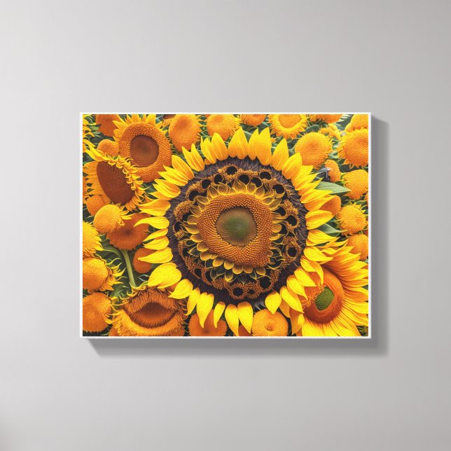 Toile scène captivante de tournesols (Recto)