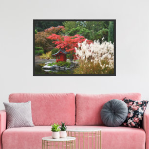 Toile Scène d'automne du jardin japonais
