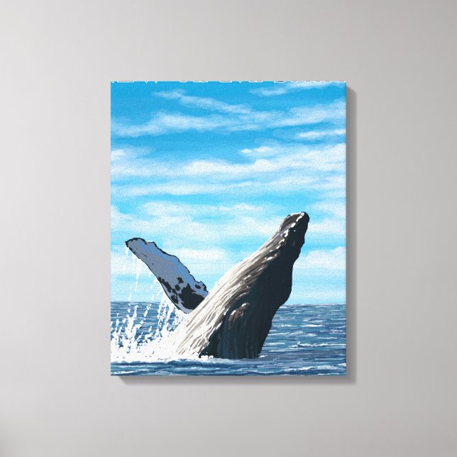Toile Scène de baleines à bosse du New Hampshire (Recto)