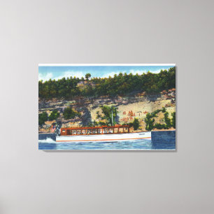 Toile Scène de bateau de capitaine Palmers Lake Ride
