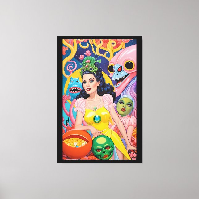 Toile Scène de beauté d'Halloween - Ken Gage Art (Recto)