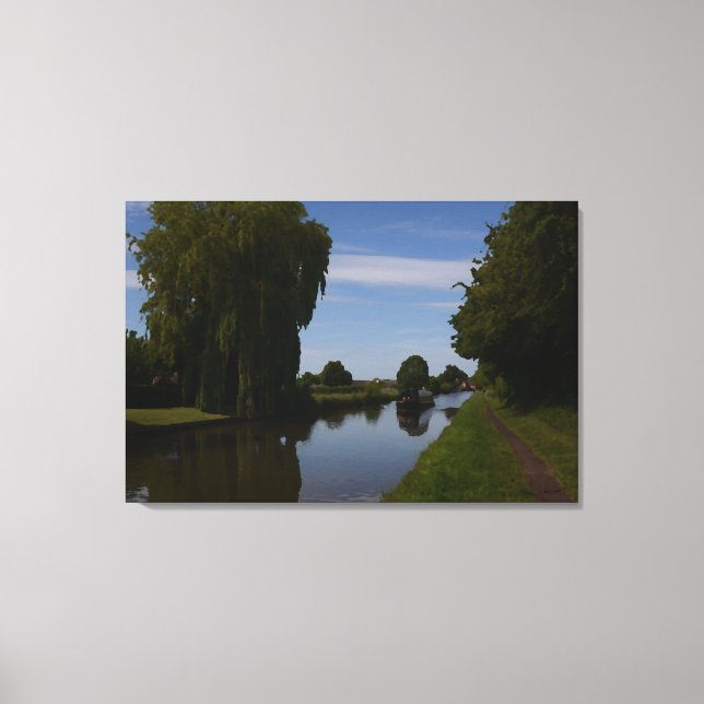 Toile Scène de canal anglais (Recto)