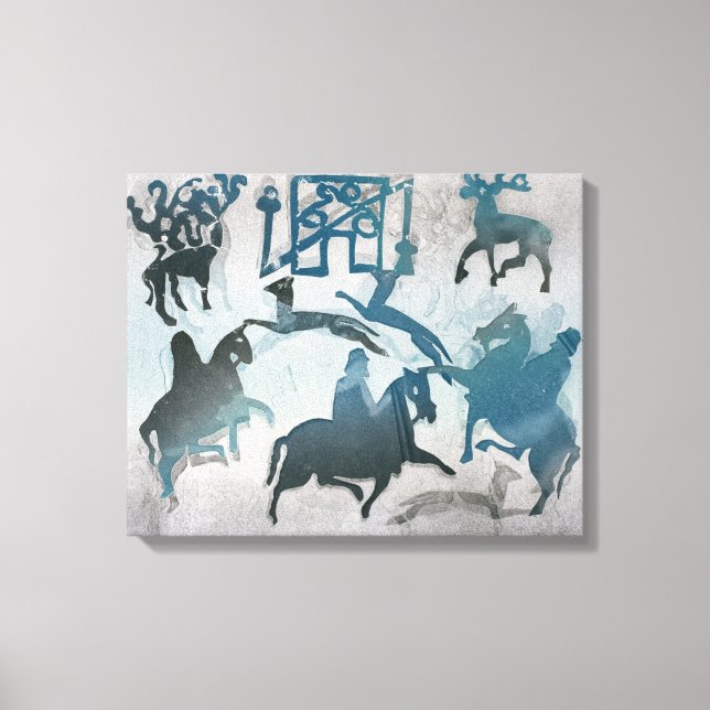 Toile Scène de chasse Pictish III 1995 (Recto)
