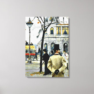 Toile Scène de Copenhague ; art Paul Gustave Fischer