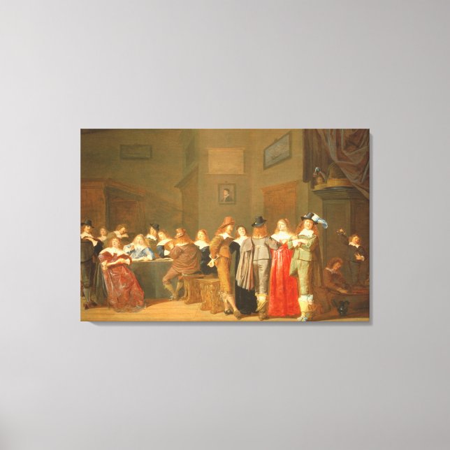 Toile Scène de cour, 1644 (huile sur toile) (Recto)