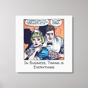 Toile Scène de dîner vintage des années 1950 Horror Comi