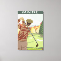 Scène de golf du Maine