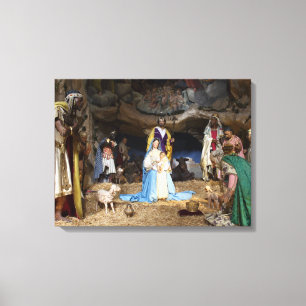 Toile Scène de la Nativité de Noël antique