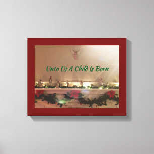 Toile Scène de la Nativité de Noël Citations inspirantes