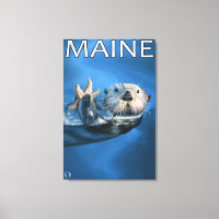 Scène de Loutres de Maine