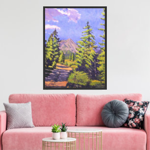 Toile Scène de montagne alpine hivernale du Colorado