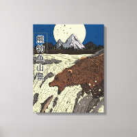 Scène de montagne de pêche à l'ours