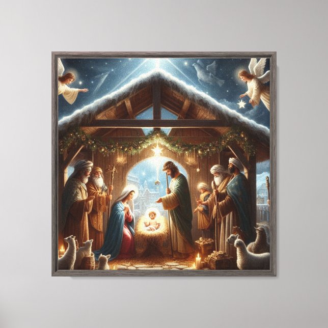 Toile Scène de nativité traditionnelle (Recto)