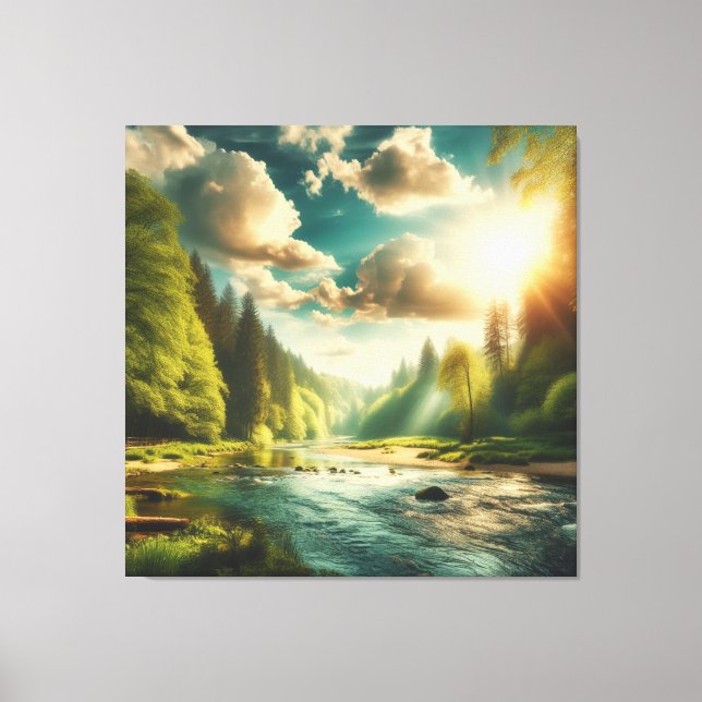 Toile Scène de nature ensoleillée  (Recto)