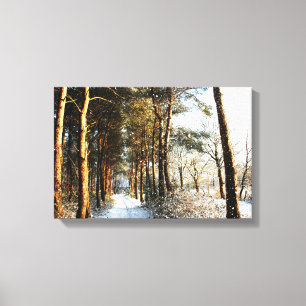 Toile Scène de neige de forêt 16,50 x 11 (41,25 x 27,5 c