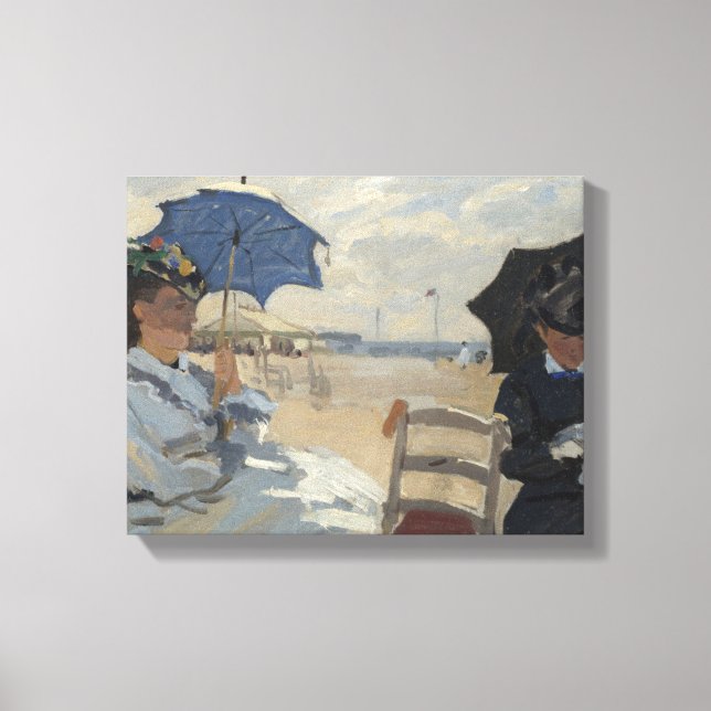 Toile Scène de plage de Claude Monet (Recto)
