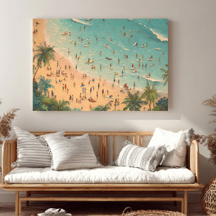Toile Scène De Plage Tropicale Été côtier