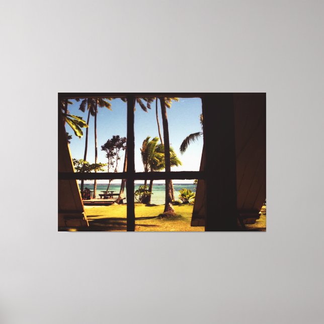 Toile Scène de plage tropicale Fiji Beach 60x40 (150x100 (Recto)