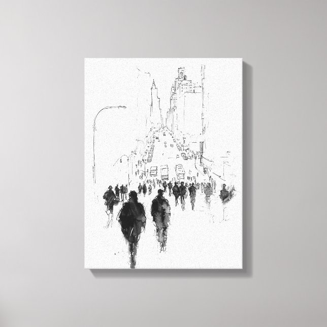 Toile Scène de rue Abstraite (Recto)