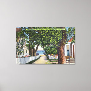 Toile Scène de rue des résidences